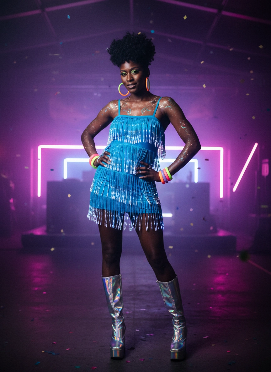 Essence Festival fringe affair look — rave festival energy